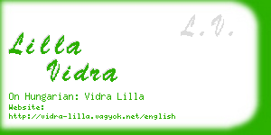 lilla vidra business card